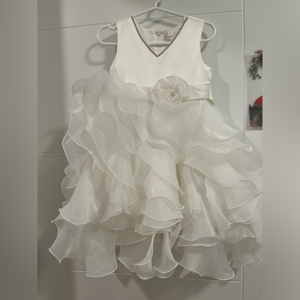 Elegance One Time wear white bridal Dress for Little Ones
